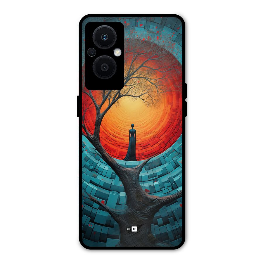 Life Tree Metal Back Case for Oppo F21 Pro 5G
