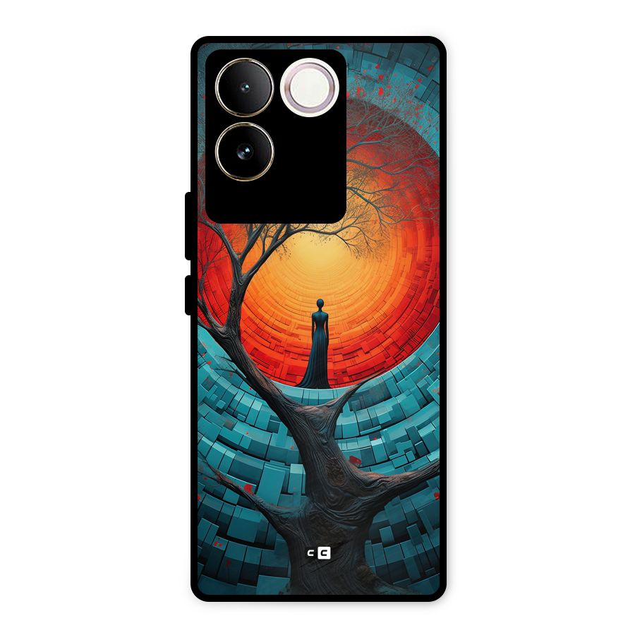 Life Tree Metal Back Case for Vivo T2 Pro