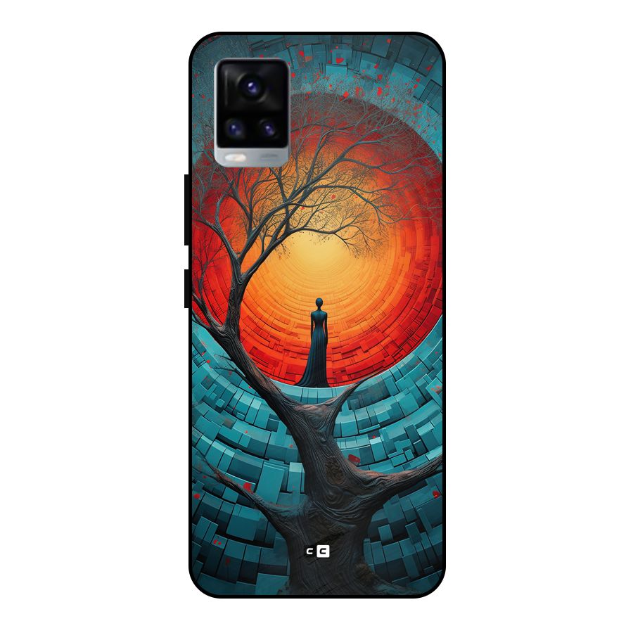 Life Tree Metal Back Case for Vivo V20 2021