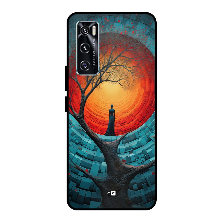 Life Tree Metal Back Case for Vivo V20 SE