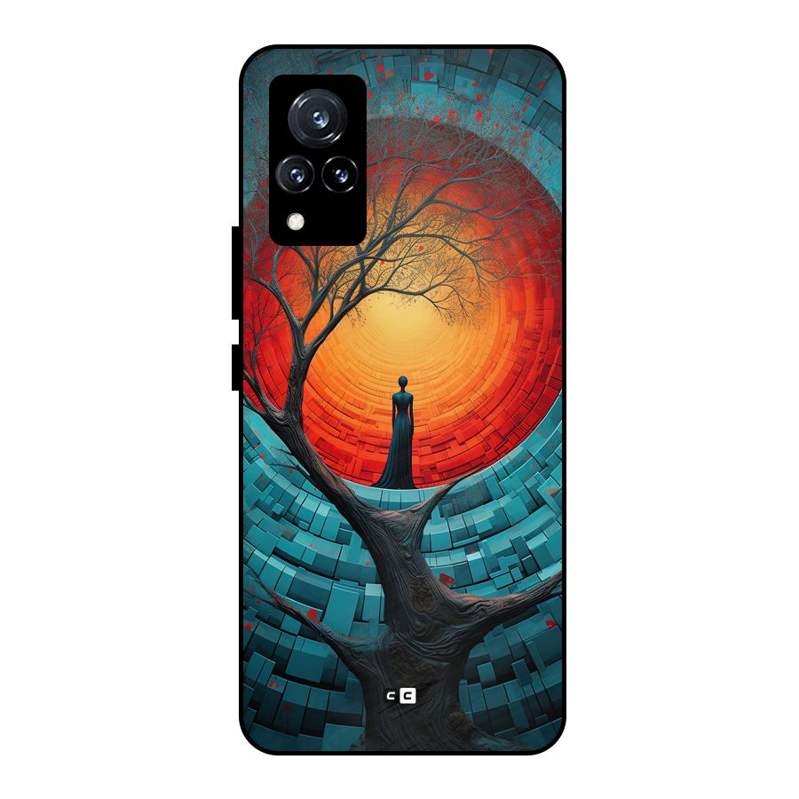 Life Tree Metal Back Case for Vivo V21 5G