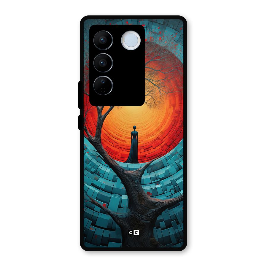 Life Tree Metal Back Case for Vivo V27