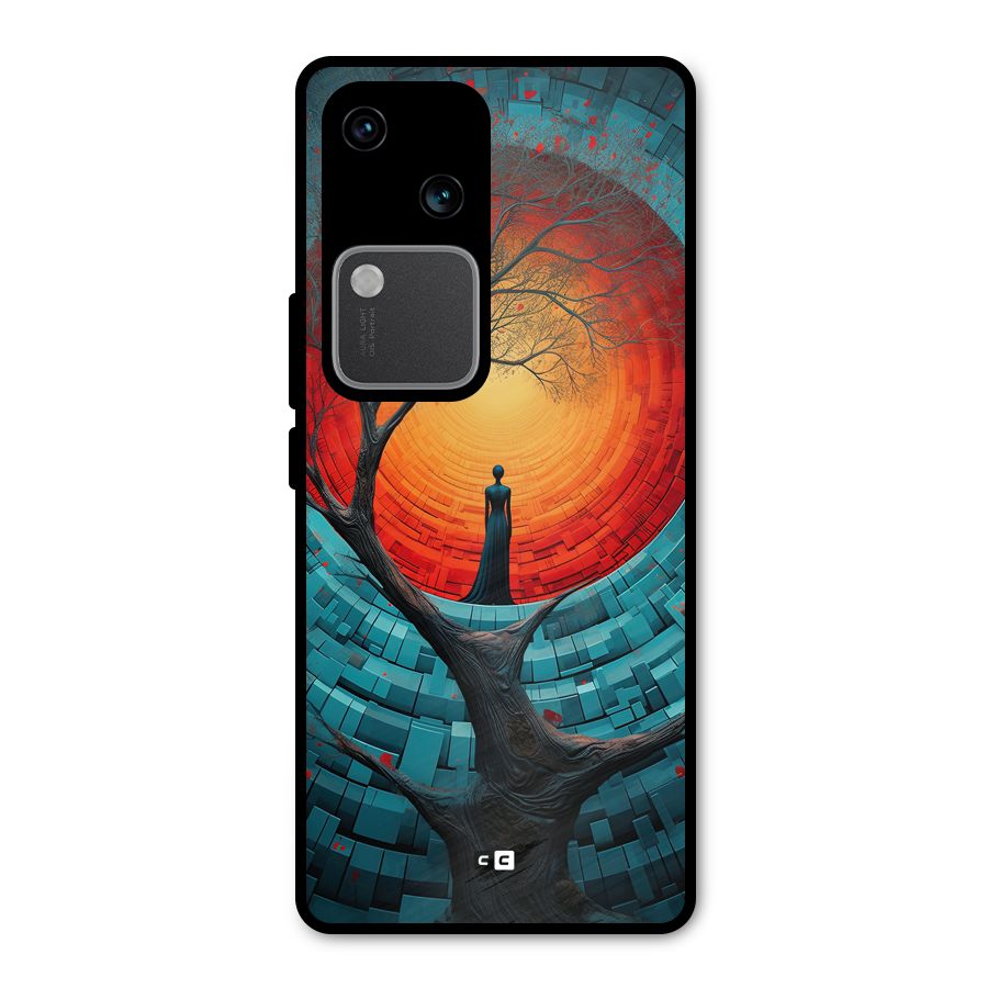 Life Tree Metal Back Case for Vivo V30 Pro