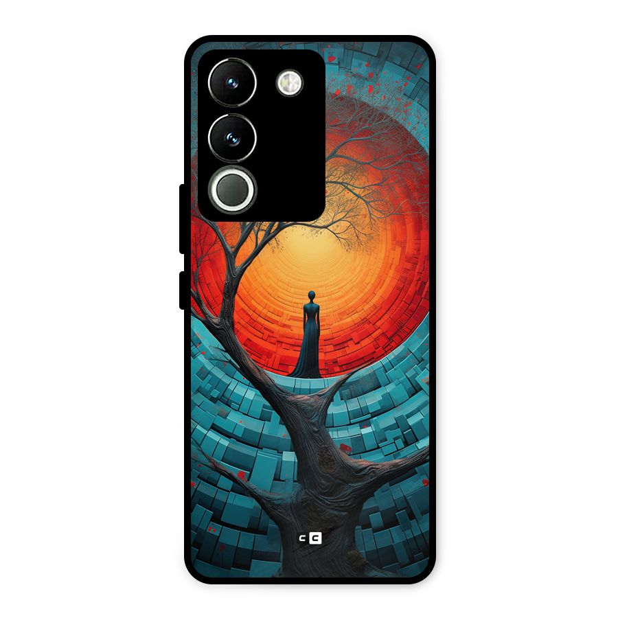 Life Tree Metal Back Case for Vivo Y200