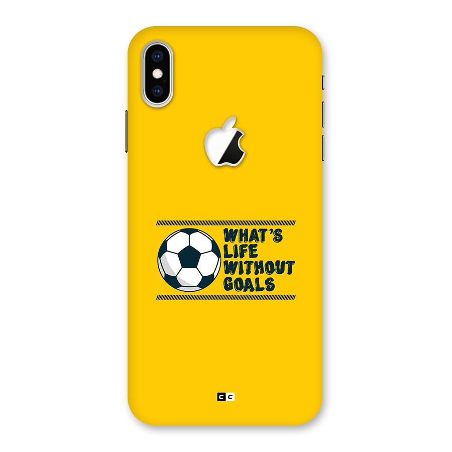 Life Without Goals Back Case for iPhone XS Max Apple Cut