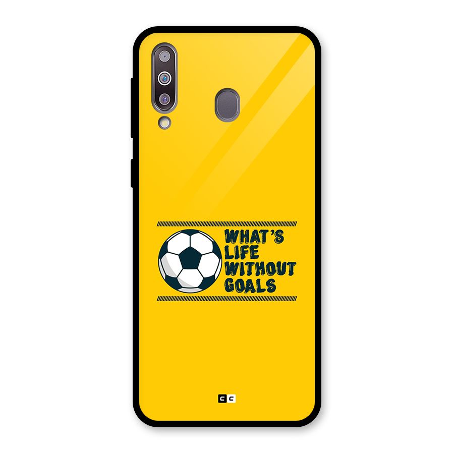 Life Without Goals Glass Back Case for Galaxy M30