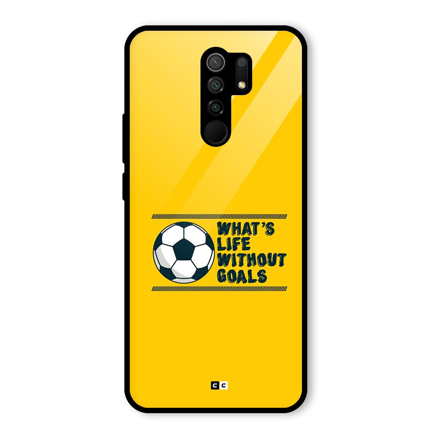 Life Without Goals Glass Back Case for Poco M2