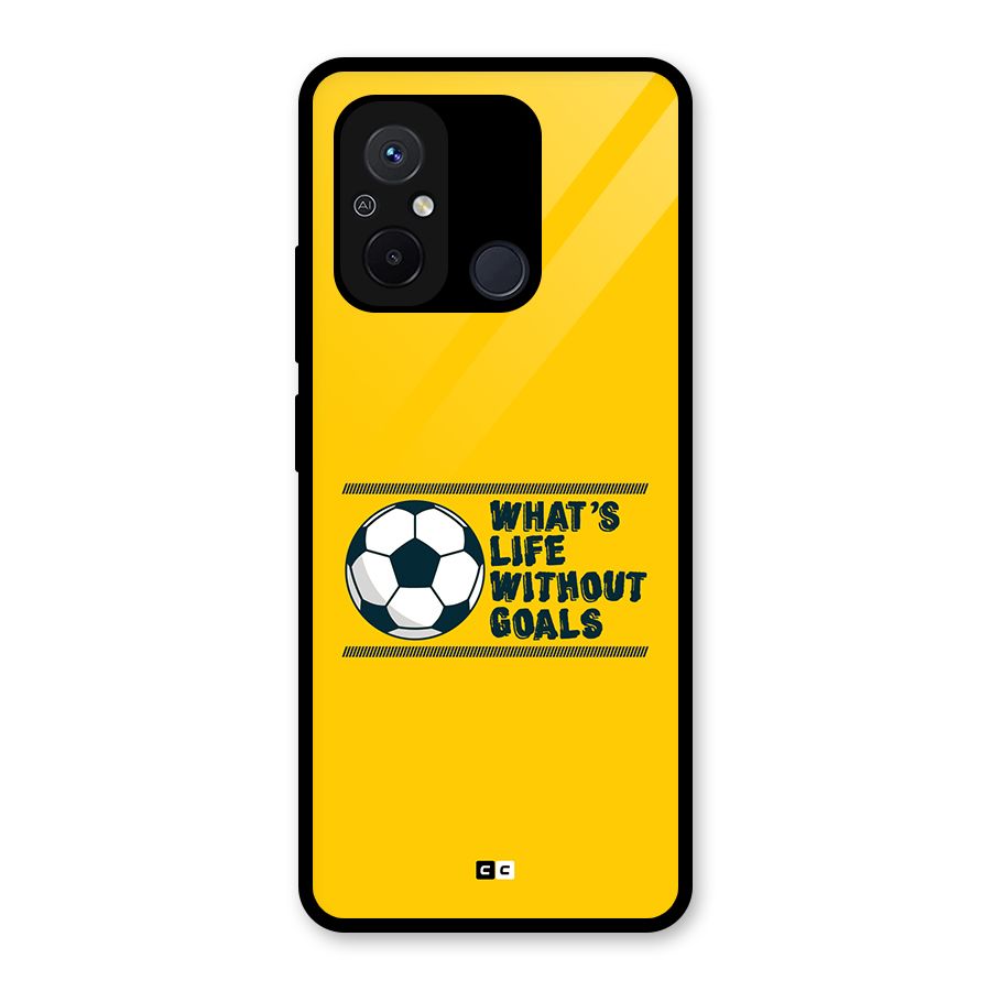 Life Without Goals Glass Back Case for Redmi 12C