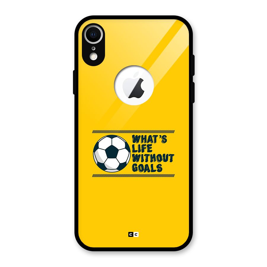 Life Without Goals Glass Back Case for iPhone XR Logo Cut