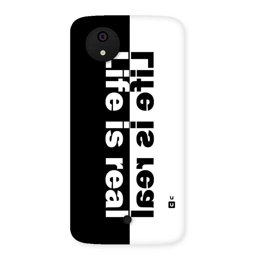 Life is Real Back Case for Micromax Canvas A1