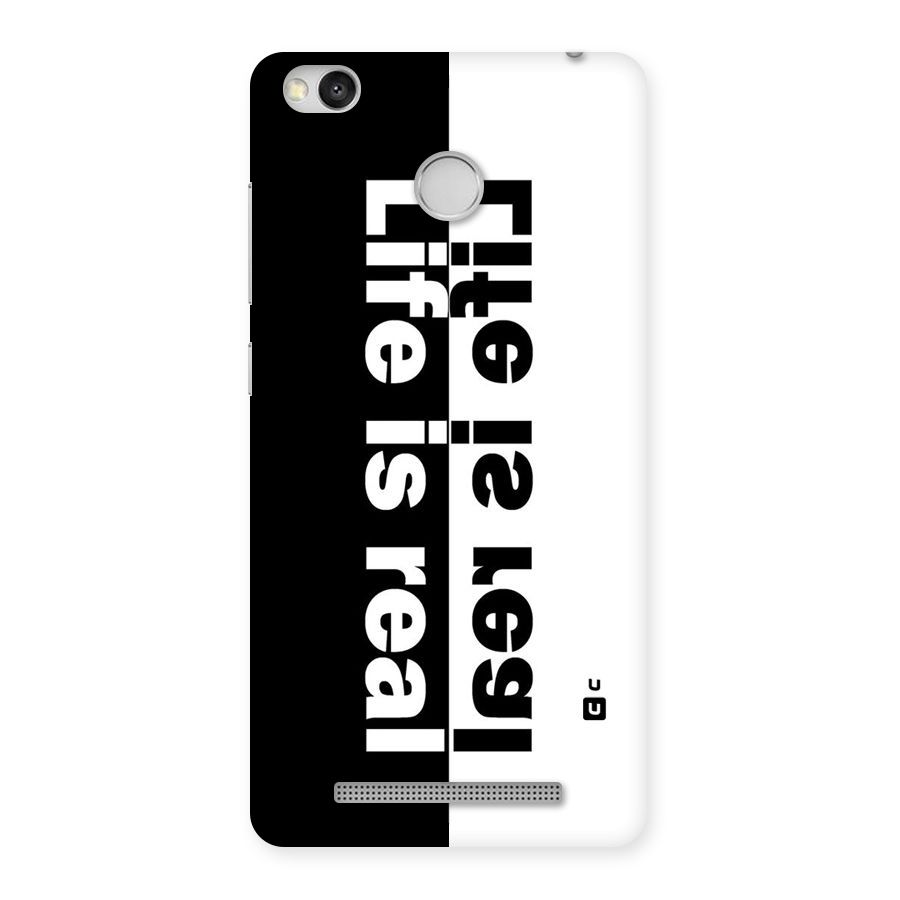 Life is Real Back Case for Redmi 3S Prime