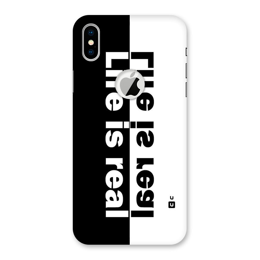 Life is Real Back Case for iPhone X Logo Cut