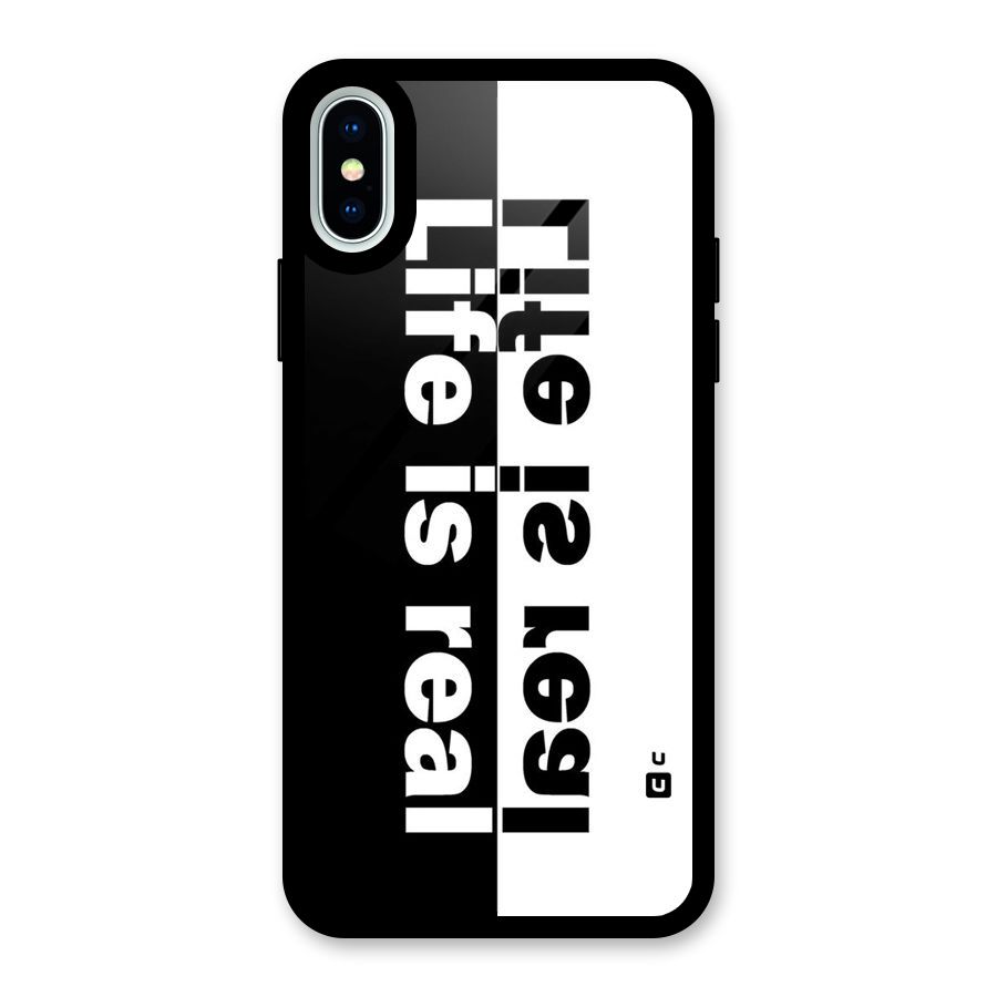 Life is Real Simple Glass Back Case for iPhone X