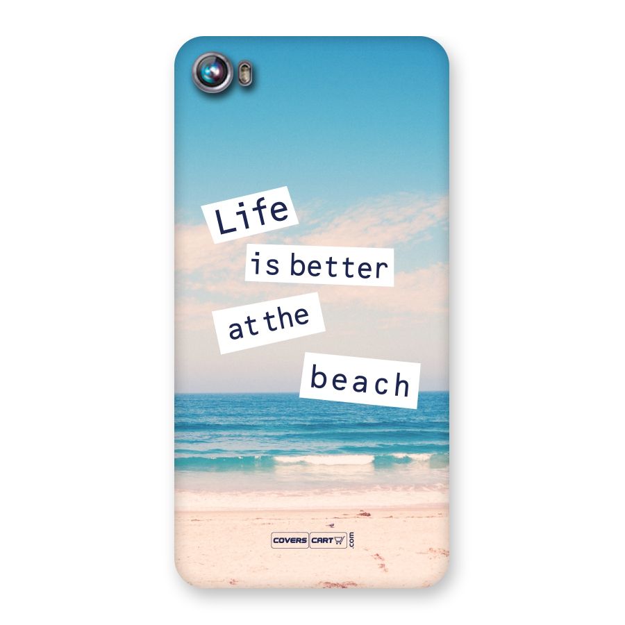 Life is better at the Beach Back Case for Micromax Canvas Fire 4 A107