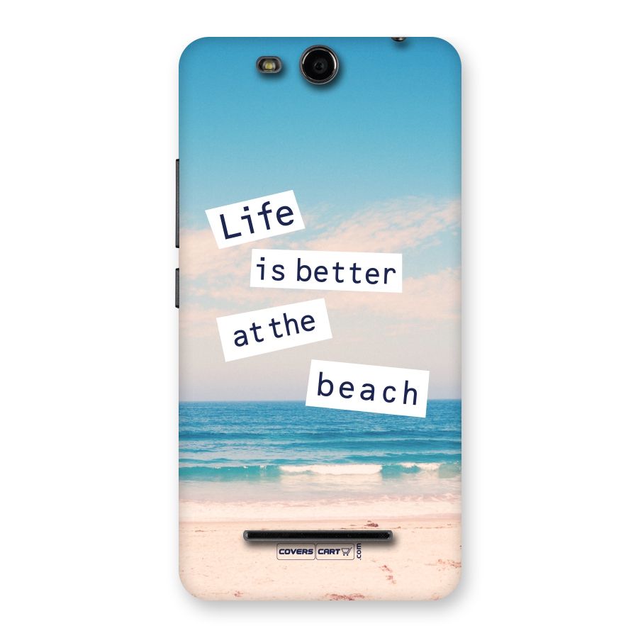 Life is better at the Beach Back Case for Micromax Canvas Juice 3 Q392