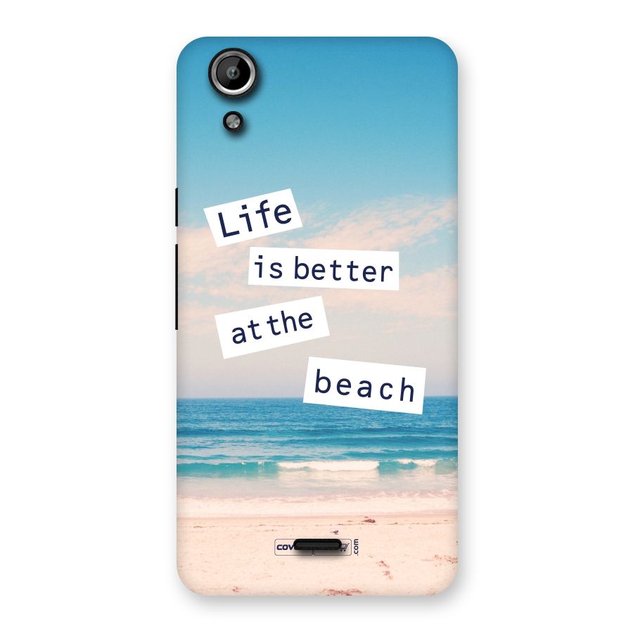 Life is better at the Beach Back Case for Micromax Canvas Selfie Lens Q345