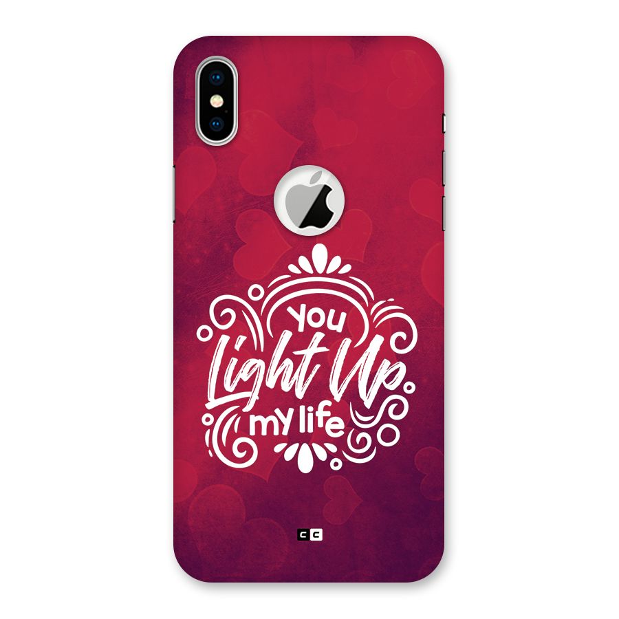 Light Up My Life Back Case for iPhone XS Logo Cut