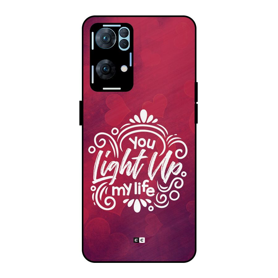 Light Up My Life Metal Back Case for Oppo Reno7 Pro 5G