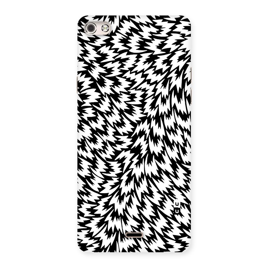 Lion Abstract Art Pattern Back Case for Micromax Canvas Silver 5
