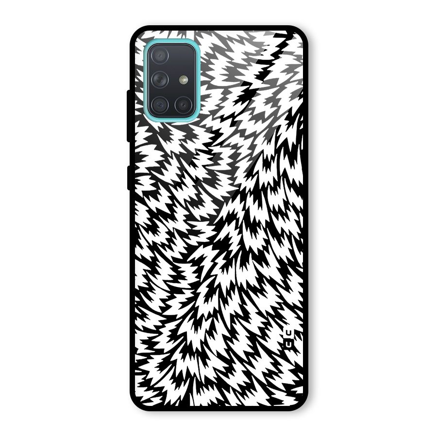 Lion Abstract Art Pattern Glass Back Case for Galaxy A71