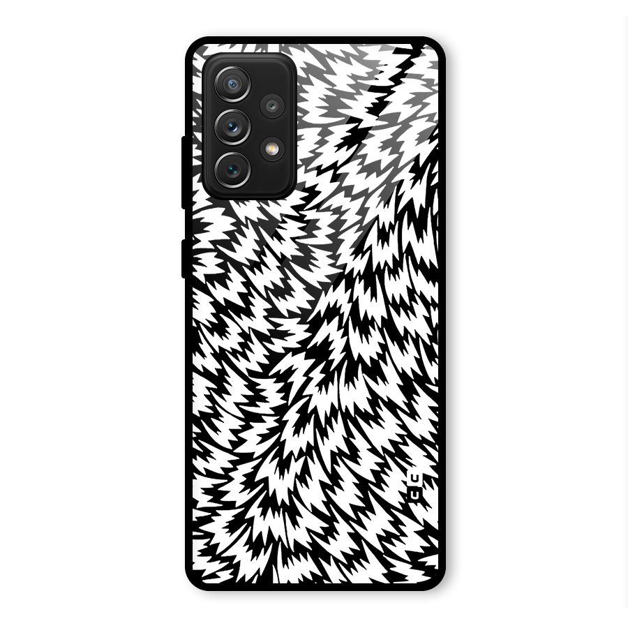 Lion Abstract Art Pattern Glass Back Case for Galaxy A72