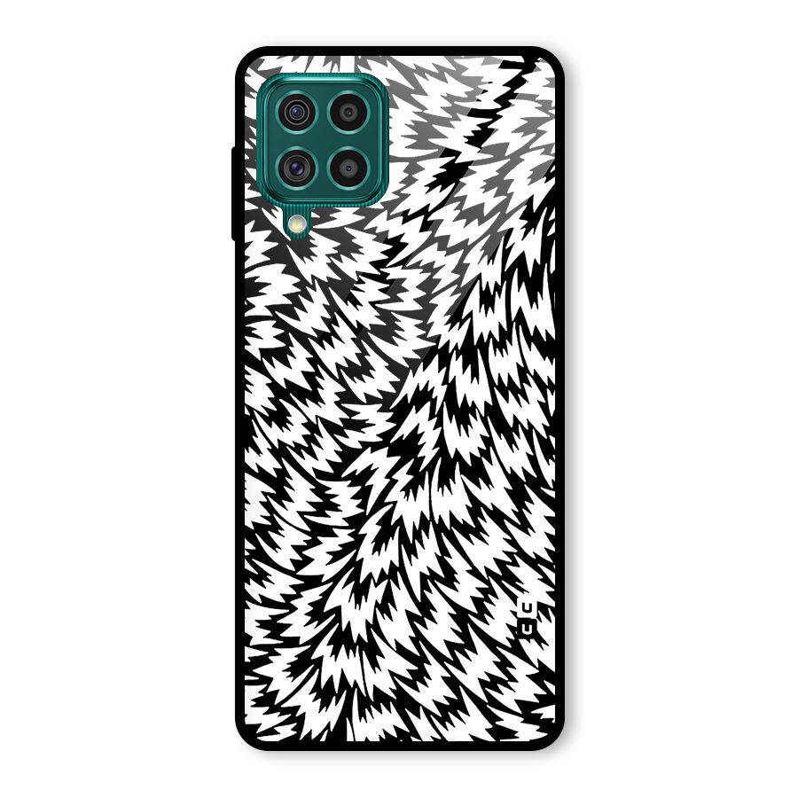 Lion Abstract Art Pattern Glass Back Case for Galaxy F62