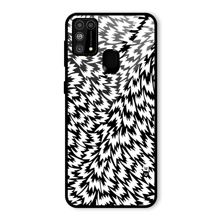 Lion Abstract Art Pattern Glass Back Case for Galaxy M31