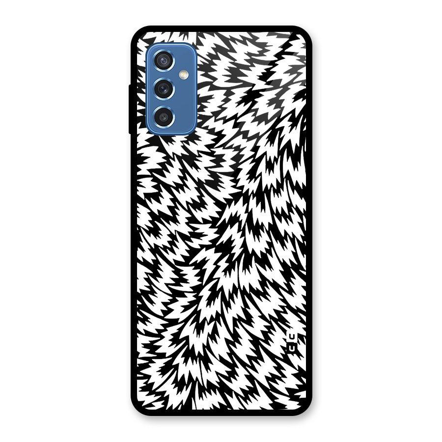Lion Abstract Art Pattern Glass Back Case for Galaxy M52 5G