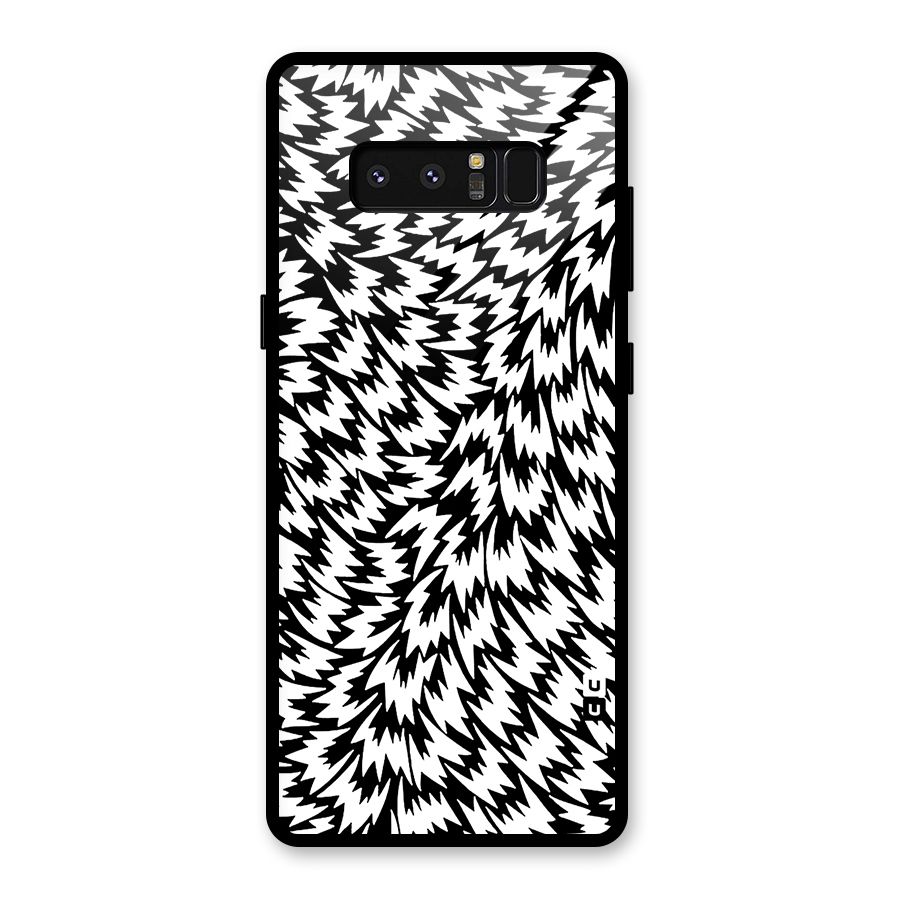 Lion Abstract Art Pattern Glass Back Case for Galaxy Note 8