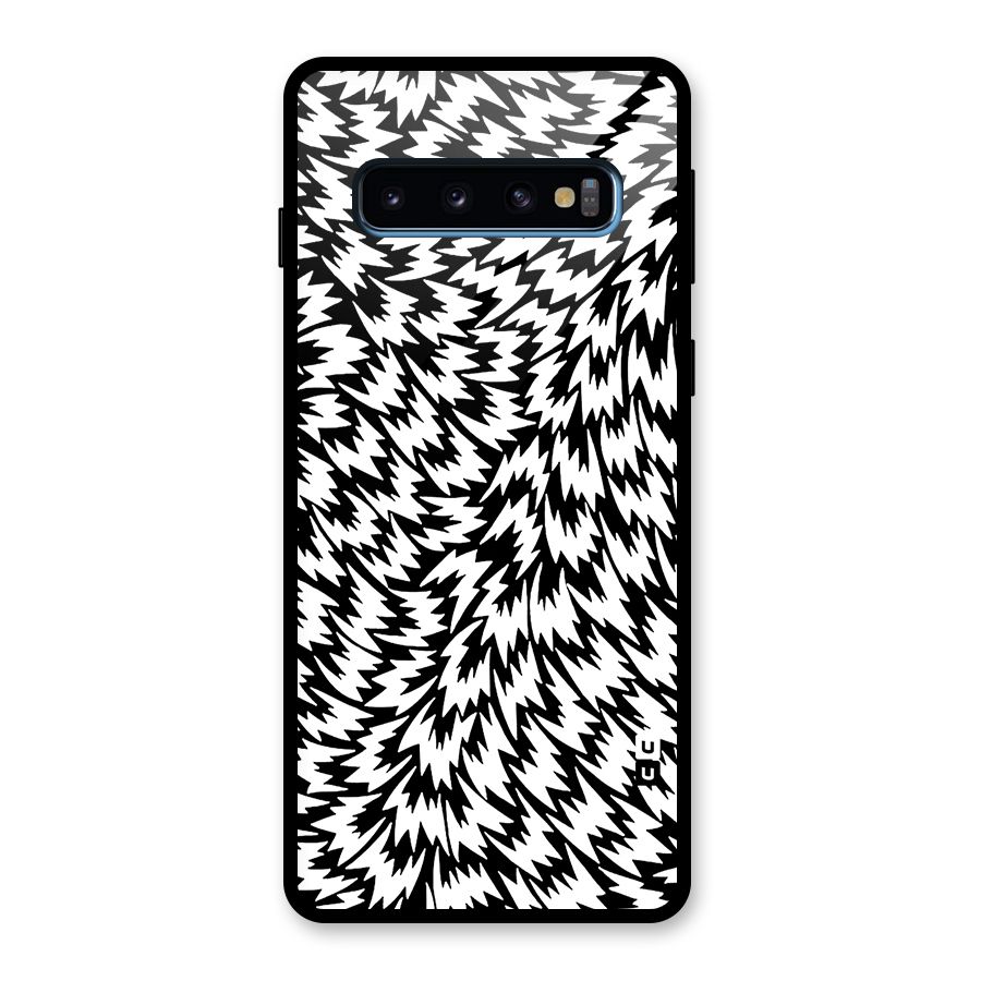 Lion Abstract Art Pattern Glass Back Case for Galaxy S10