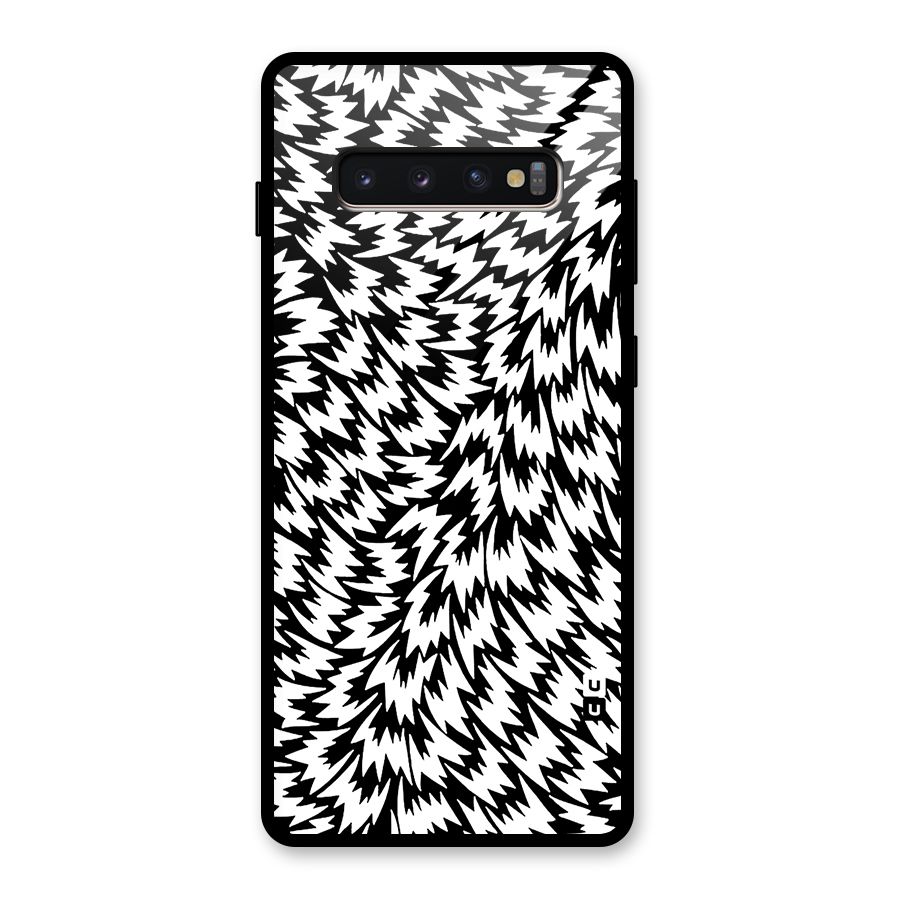 Lion Abstract Art Pattern Glass Back Case for Galaxy S10 Plus