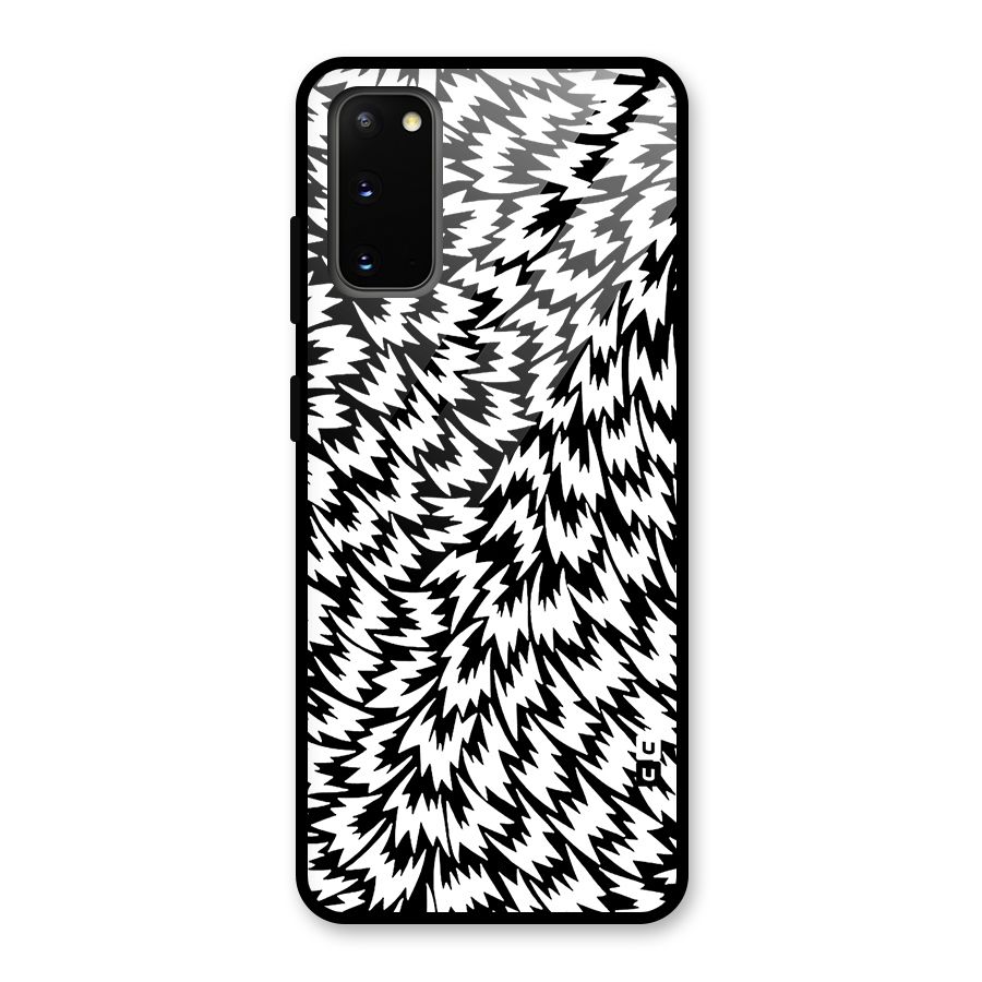 Lion Abstract Art Pattern Glass Back Case for Galaxy S20