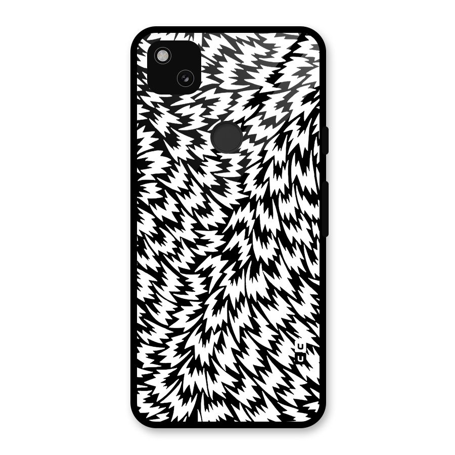 Lion Abstract Art Pattern Glass Back Case for Google Pixel 4a