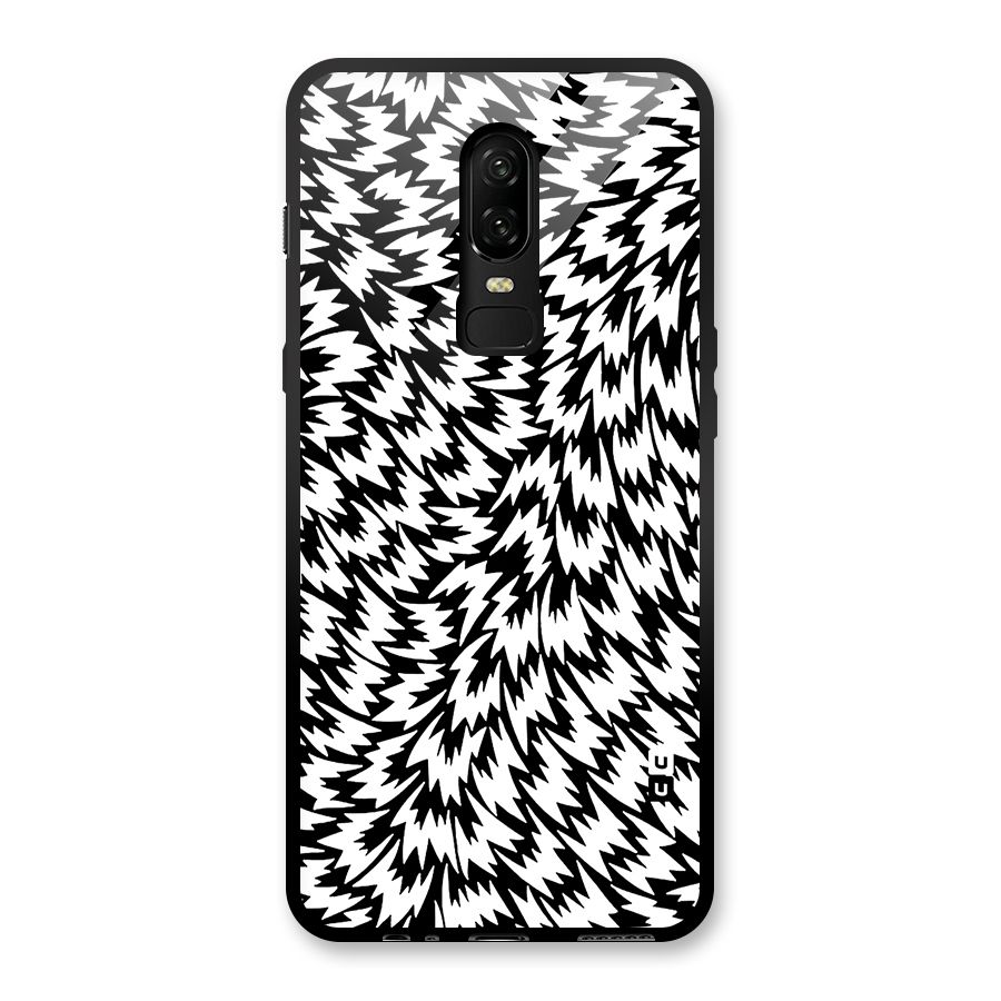 Lion Abstract Art Pattern Glass Back Case for OnePlus 6