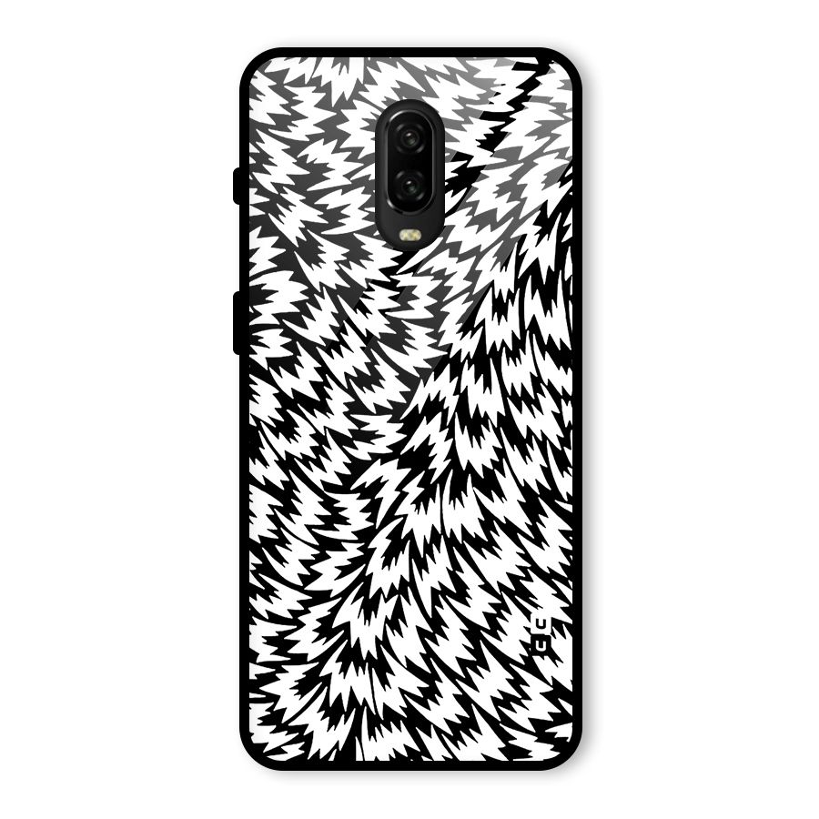Lion Abstract Art Pattern Glass Back Case for OnePlus 6T