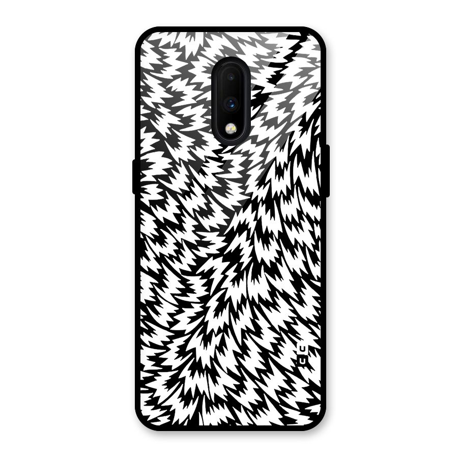 Lion Abstract Art Pattern Glass Back Case for OnePlus 7