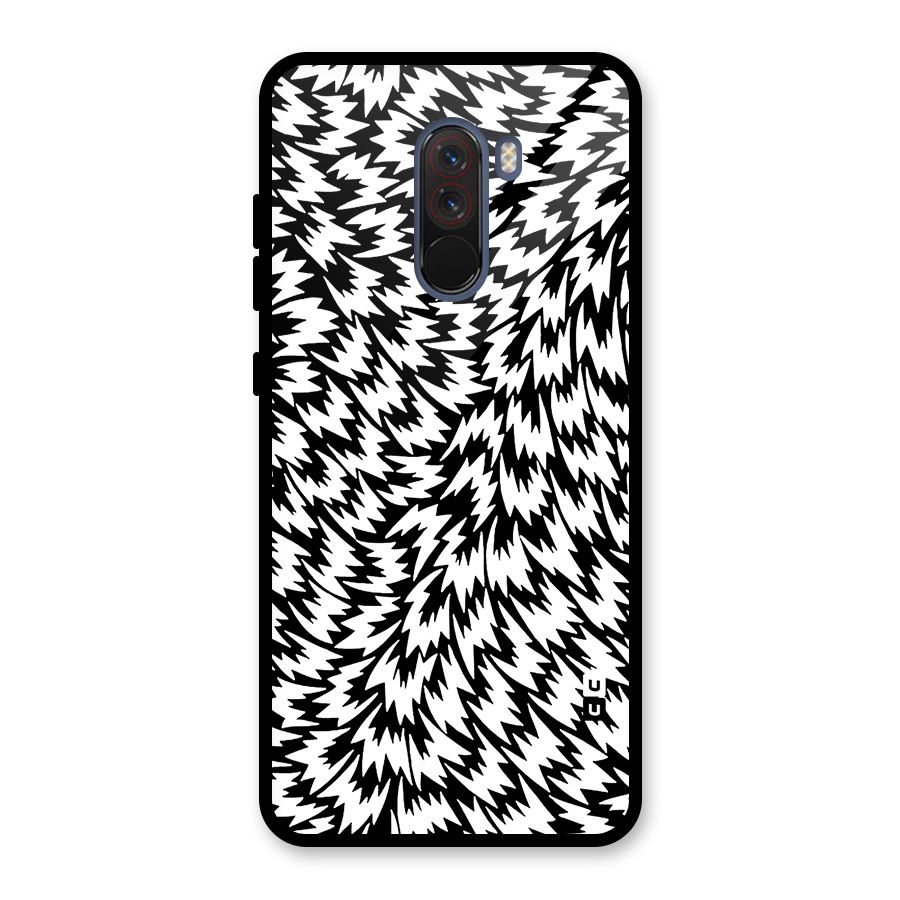 Lion Abstract Art Pattern Glass Back Case for Poco F1
