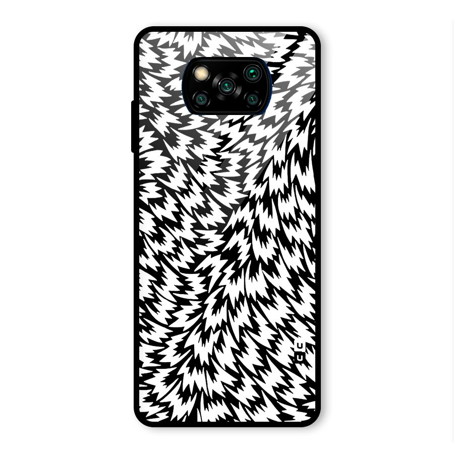Lion Abstract Art Pattern Glass Back Case for Poco X3 Pro