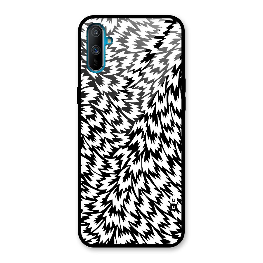 Lion Abstract Art Pattern Glass Back Case for Realme C3