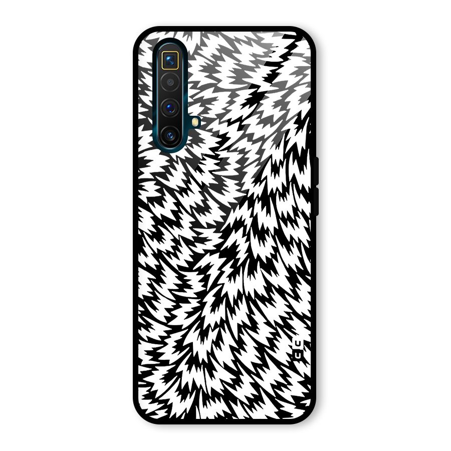 Lion Abstract Art Pattern Glass Back Case for Realme X3