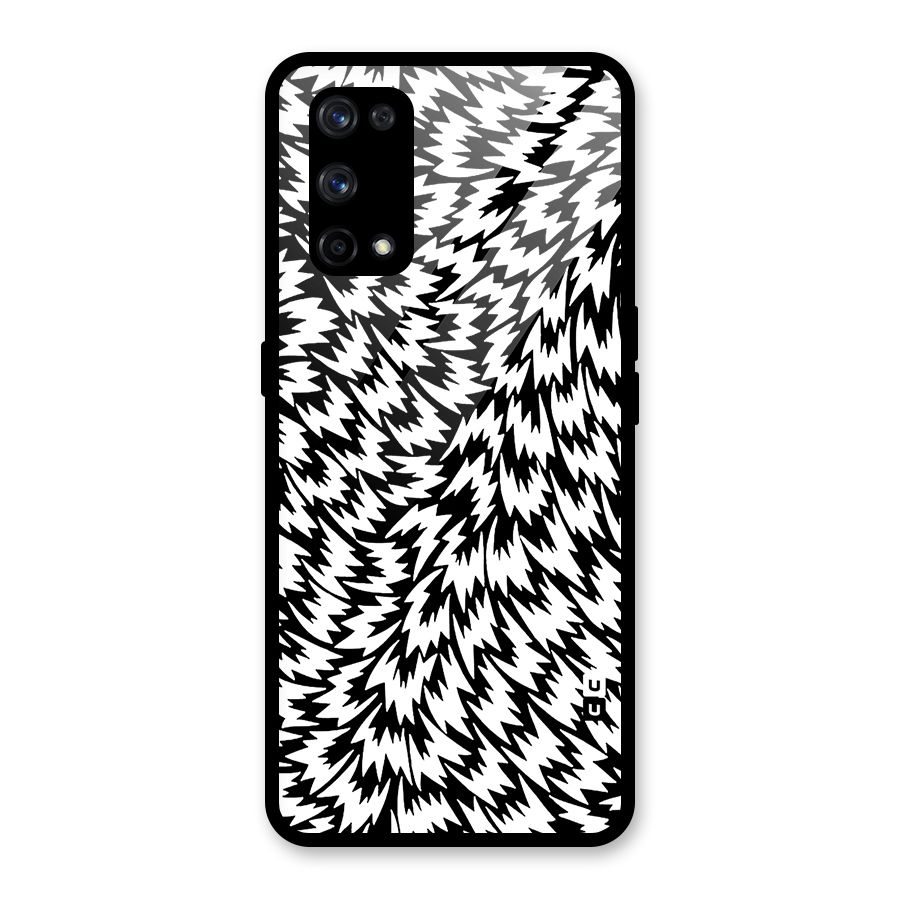 Lion Abstract Art Pattern Glass Back Case for Realme X7 Pro
