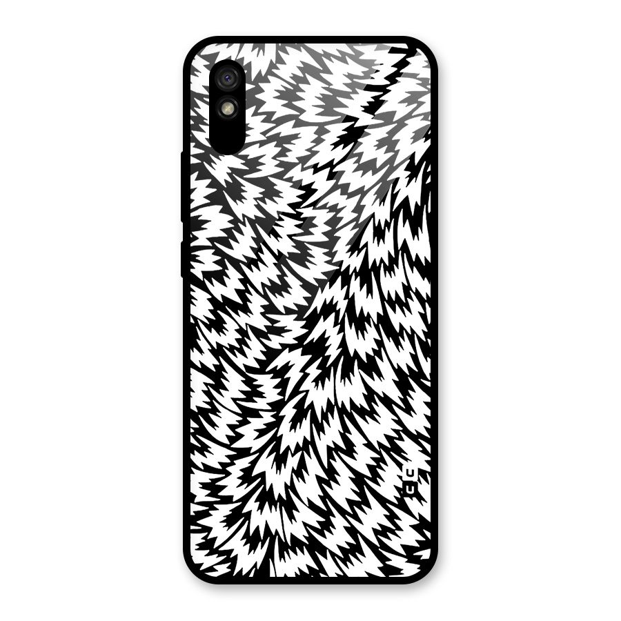 Lion Abstract Art Pattern Glass Back Case for Redmi 9A