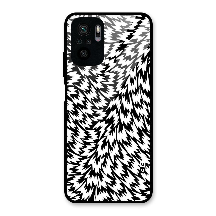 Lion Abstract Art Pattern Glass Back Case for Redmi Note 10S