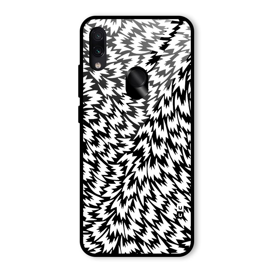 Lion Abstract Art Pattern Glass Back Case for Redmi Note 7S