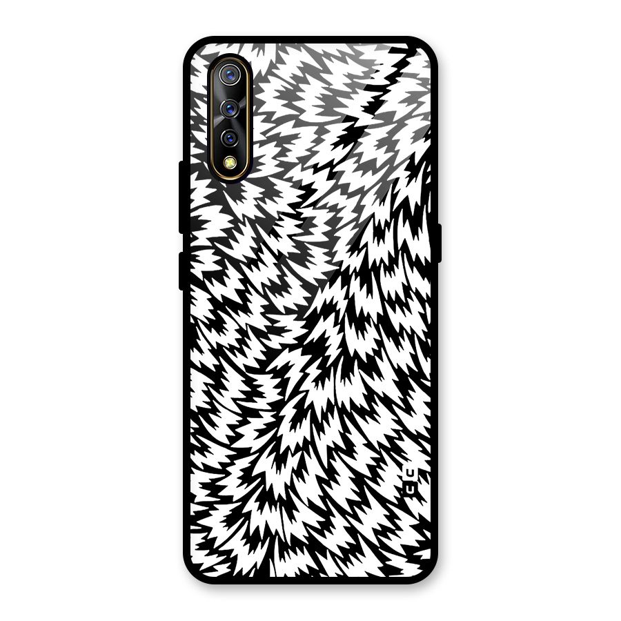 Lion Abstract Art Pattern Glass Back Case for Vivo S1