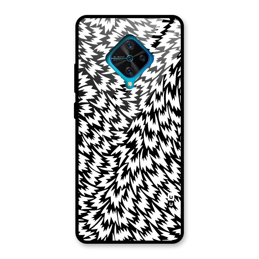 Lion Abstract Art Pattern Glass Back Case for Vivo S1 Pro