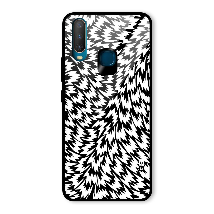 Lion Abstract Art Pattern Glass Back Case for Vivo U10
