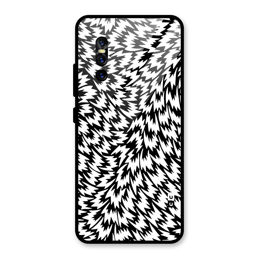 Lion Abstract Art Pattern Glass Back Case for Vivo V15 Pro