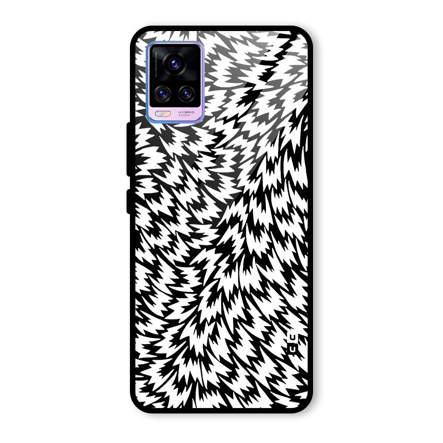 Lion Abstract Art Pattern Glass Back Case for Vivo V20 Pro