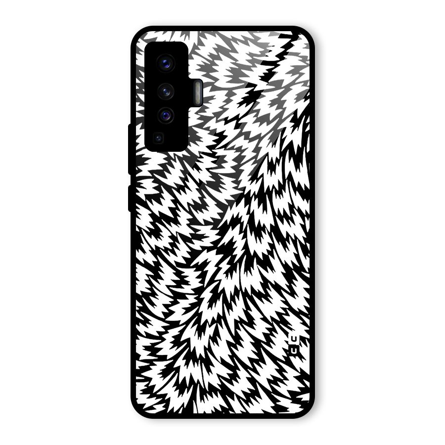 Lion Abstract Art Pattern Glass Back Case for Vivo X50